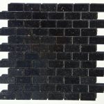 Black Galaxy Polished Brick Mosaic