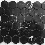 Black Marquina Polished Hexagon Mosaic
