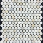 Calacatta Gold Polished Penny Round Mosaic