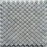 Carrara White Polished Fan Mosaic