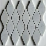 Carrara White Polished Vase Mosaic