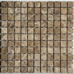 Emperador Light Polished 1x1 Mosaic