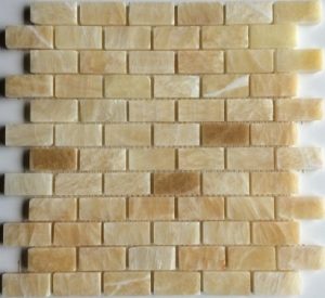 Honey Onyx Polished Brick Mosaic