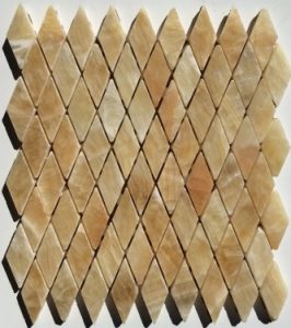 Honey Onyx Polished Rhomboid Mosaic