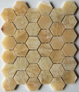 Honey Onyx Polished Hexagon Mosaic