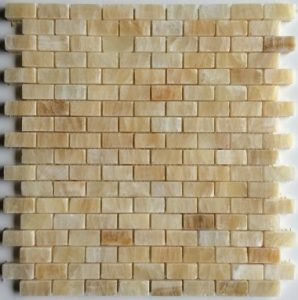 Honey Onyx Polished Mini Brick Mosaic