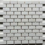 Thassos White Polished Brick Mosaic