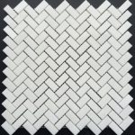 Thassos White Polished Mini Herringbone Mosaic