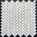 Thassos White Polished Mini Herringbone Mosaic