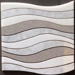 Arabescato(Oriental), Carrara White & Cinderella Grey Polished Wave Mosaic