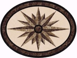 North Star 3ftx4ft, Stone names-Crema Marfil, Emperador Dark, Emperador Light & Black Marquina