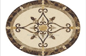 Primavera 3ft x 4ft, Stone names-Crema Marfil, Emperador Dark & Emperador Light