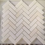 Arabescato(Oriental) White 1×3 Herringbone Mosaic