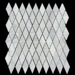 Carrara White 1×2 Rhomboid Mosaic