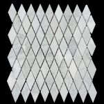 Carrara White 1×2 Rhomboid Mosaic