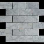 Carrara White 2×4 Brick Mosaic